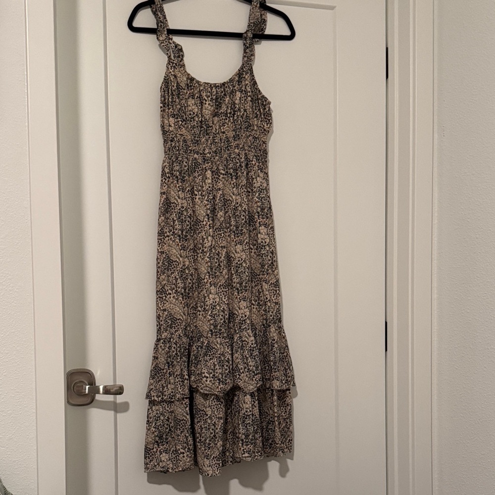 Paige Denim Gisela Smocked Maxi Dress ruffle - Picture 2 of 9